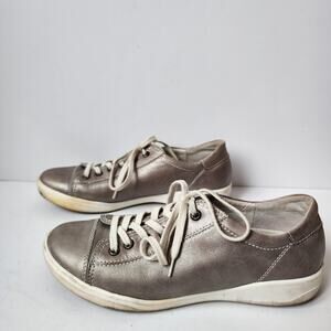 Josef Seibel Sneakers Womens Size 39 EU 8 US Silver Metallic Tennis Shoes